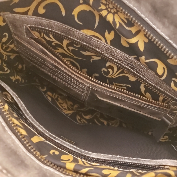 Gray Leather Mandala Bag - Picture 4 of 4